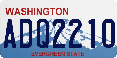 WA license plate ADQ2210