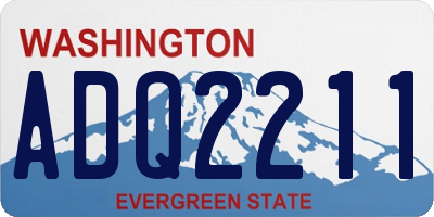 WA license plate ADQ2211
