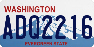 WA license plate ADQ2216