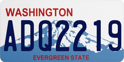 WA license plate ADQ2219