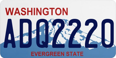 WA license plate ADQ2220