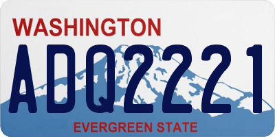 WA license plate ADQ2221