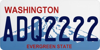 WA license plate ADQ2222