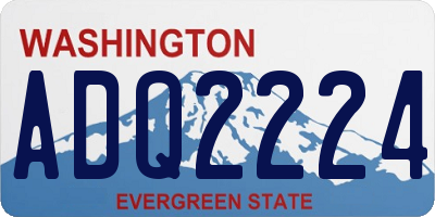 WA license plate ADQ2224