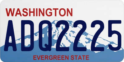 WA license plate ADQ2225