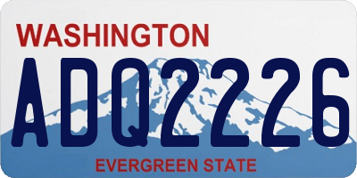 WA license plate ADQ2226