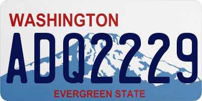 WA license plate ADQ2229