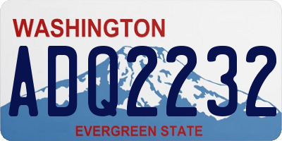 WA license plate ADQ2232