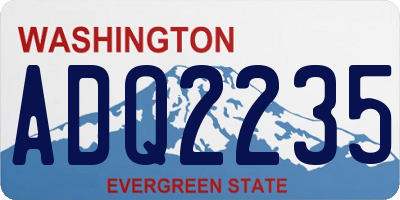 WA license plate ADQ2235