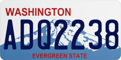 WA license plate ADQ2238