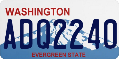 WA license plate ADQ2240