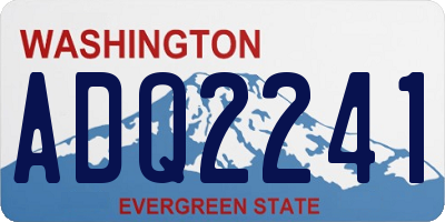 WA license plate ADQ2241