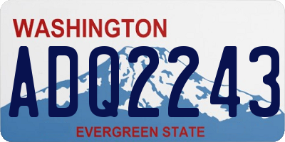 WA license plate ADQ2243
