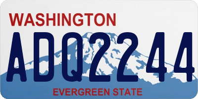 WA license plate ADQ2244