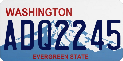 WA license plate ADQ2245