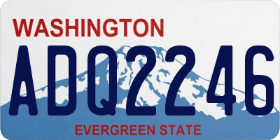 WA license plate ADQ2246