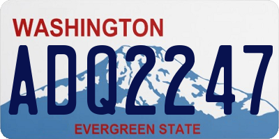 WA license plate ADQ2247