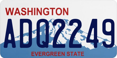 WA license plate ADQ2249
