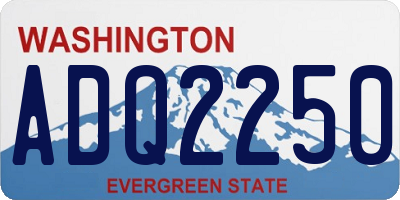 WA license plate ADQ2250