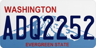 WA license plate ADQ2252