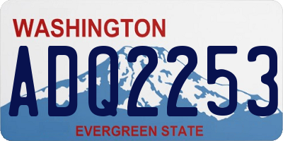 WA license plate ADQ2253