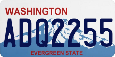 WA license plate ADQ2255