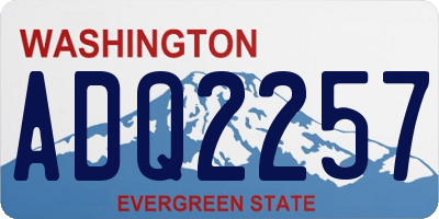 WA license plate ADQ2257