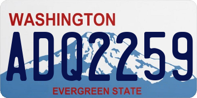 WA license plate ADQ2259