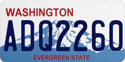 WA license plate ADQ2260