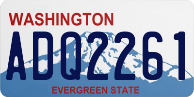 WA license plate ADQ2261