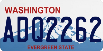 WA license plate ADQ2262