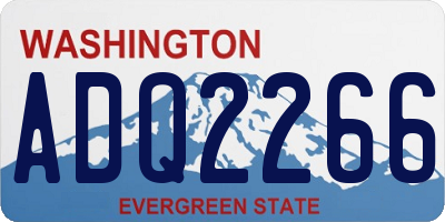 WA license plate ADQ2266