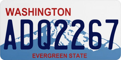 WA license plate ADQ2267