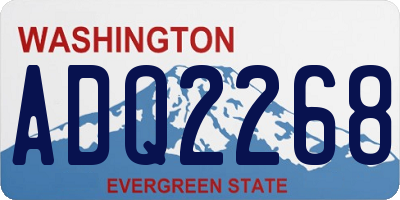 WA license plate ADQ2268