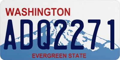 WA license plate ADQ2271