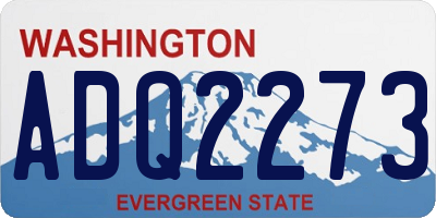 WA license plate ADQ2273