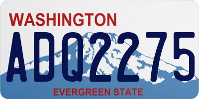 WA license plate ADQ2275