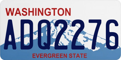 WA license plate ADQ2276