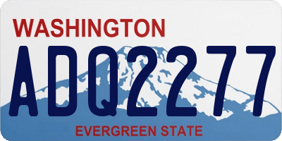 WA license plate ADQ2277