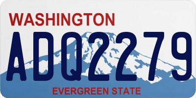 WA license plate ADQ2279