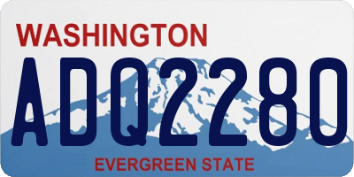 WA license plate ADQ2280