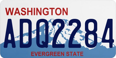 WA license plate ADQ2284