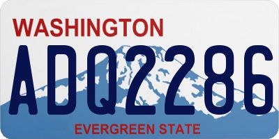 WA license plate ADQ2286