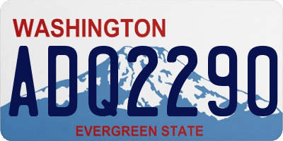 WA license plate ADQ2290