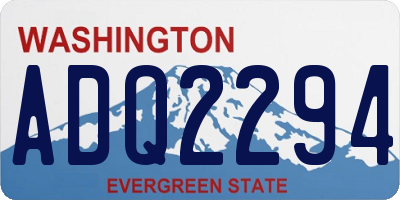 WA license plate ADQ2294