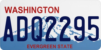 WA license plate ADQ2295