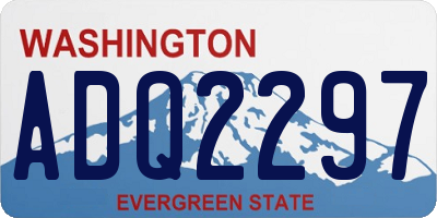 WA license plate ADQ2297