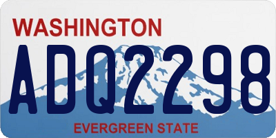 WA license plate ADQ2298