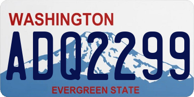 WA license plate ADQ2299
