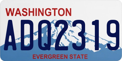 WA license plate ADQ2319